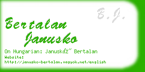 bertalan janusko business card